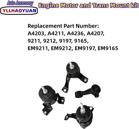 مجموعة تركيب محرك المحرك 4 قطع متوافقة مع 2002 2003 2004 2005 2006 Camry 2.4L 2004-2007 2008 Solara 2.4L استبدال السيارات لـ A4203 A4211 A4204 A4207 in Saudi Arabia