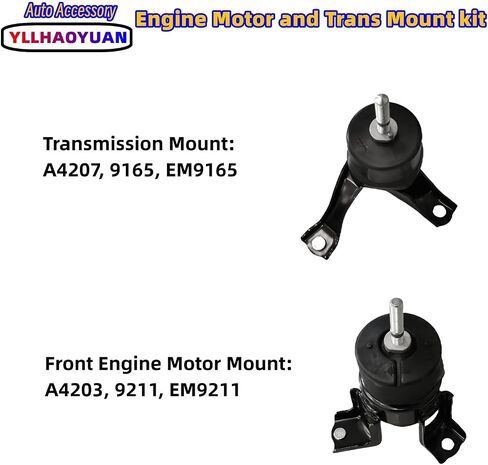 مجموعة تركيب محرك المحرك 4 قطع متوافقة مع 2002 2003 2004 2005 2006 Camry 2.4L 2004-2007 2008 Solara 2.4L استبدال السيارات لـ A4203 A4211 A4204 A4207 in Saudi Arabia