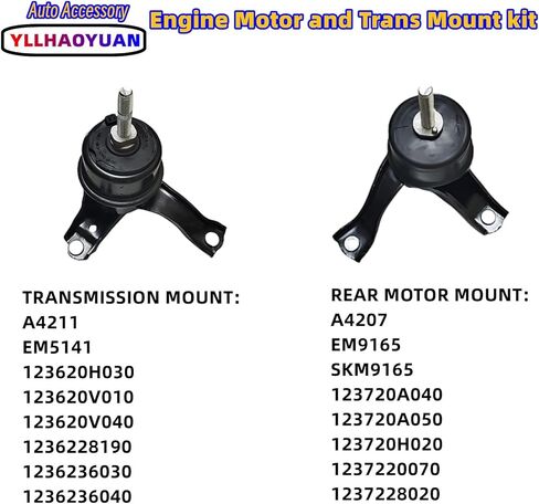 مجموعة تركيب محرك المحرك 4 قطع متوافقة مع 2002 2003 2004 2005 2006 Camry 2.4L 2004-2007 2008 Solara 2.4L استبدال السيارات لـ A4203 A4211 A4204 A4207 in Saudi Arabia