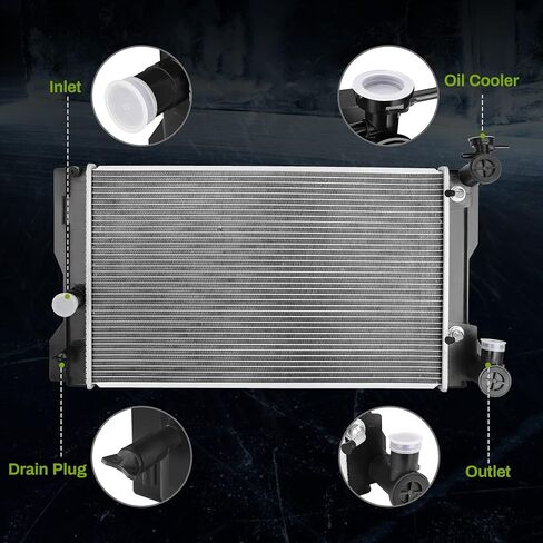 AUTOSAVER88 Radiator Compatible with 2003 2004 2005 2006 2007 2008 Corolla Matrix Pontiac Vibe 1.8L L4 in Kuwait