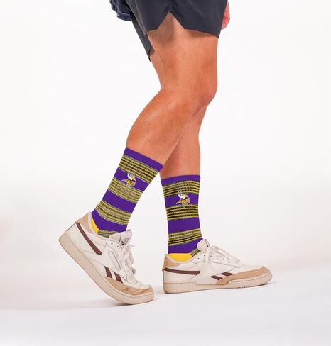 For Bare Feet NFL NEW YORK GIANTS RMC Multi Stripe Crew Sock Team Color Large in Saudi Arabia