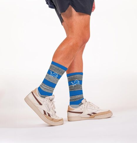 For Bare Feet NFL NEW YORK GIANTS RMC Multi Stripe Crew Sock Team Color Large in Saudi Arabia