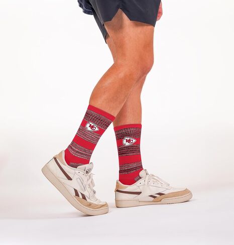 For Bare Feet NFL NEW YORK GIANTS RMC Multi Stripe Crew Sock Team Color Large in Saudi Arabia