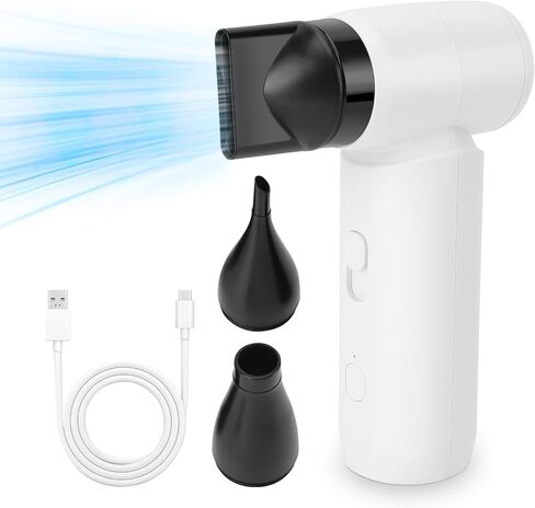 Electric Air Duster, 80000RPM Stepless Speed Adjustable Jet Dry Blower Portable Handheld Turbo Mini Fan for Car Home Office Travel (Ejoyous6stunmae54-11) in Saudi Arabia