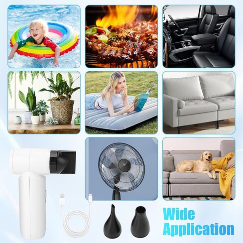 Electric Air Duster, 80000RPM Stepless Speed Adjustable Jet Dry Blower Portable Handheld Turbo Mini Fan for Car Home Office Travel (Ejoyous6stunmae54-11) in Saudi Arabia