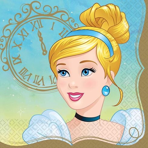 Disney Princess Jasmine Luncheon Napkins, 6.5" (16-pack) - Soft & Durable Party Essential, Perfect for Aladdin-themed Celebrations in Saudi Arabia