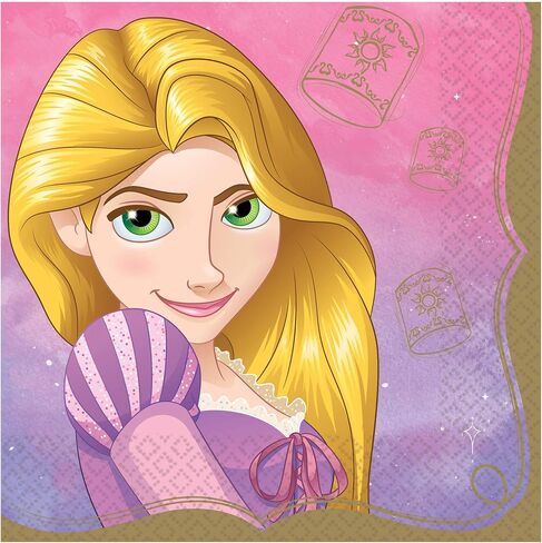 Disney Princess Jasmine Luncheon Napkins, 6.5" (16-pack) - Soft & Durable Party Essential, Perfect for Aladdin-themed Celebrations in Saudi Arabia
