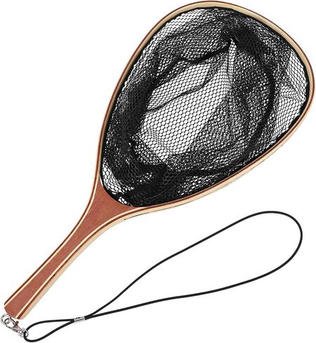 Fly Fishing Net Trout Net, Soft Mesh Fishing Net, Fish Landing Net with Safety Rope Lanyard, Lightweight Catch and Release Net for Trout, Bass in Saudi Arabia