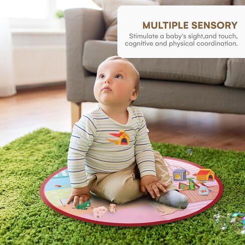 Childlike Behavior Baby Activity Mat - Baby Floor Mat - Play Mat for Babies - Lightweight Baby Playmat - Safe & Realistic Animal Figures Ground Mat - Activity Mat Non-Woven Fabric in Saudi Arabia