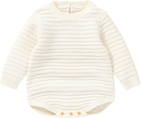 Newborn Baby Girl Boy Knitted Romper Sweater Long Sleeve Knit Oversized Bodysuits Sweatshirt Fall Winter Clothes in Saudi Arabia