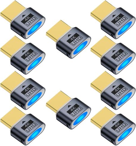 4K HDMI Dummy Plug Display Emulator محول شبح بدون رأس متوافق مع نظام التشغيل Windows Mac OSX Linux يدعم 4kx2k 2160P 1080p للكمبيوتر المكتبي، حزمة واحدة in Kuwait