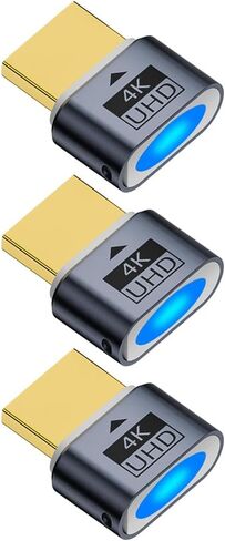 4K HDMI Dummy Plug Display Emulator محول شبح بدون رأس متوافق مع نظام التشغيل Windows Mac OSX Linux يدعم 4kx2k 2160P 1080p للكمبيوتر المكتبي، حزمة واحدة in Kuwait