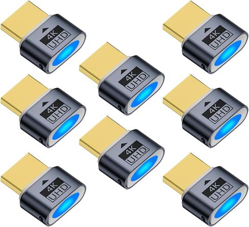4K HDMI Dummy Plug Display Emulator محول شبح بدون رأس متوافق مع نظام التشغيل Windows Mac OSX Linux يدعم 4kx2k 2160P 1080p للكمبيوتر المكتبي، حزمة واحدة in Kuwait
