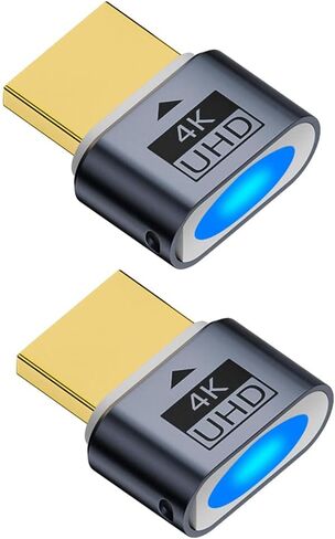 4K HDMI Dummy Plug Display Emulator محول شبح بدون رأس متوافق مع نظام التشغيل Windows Mac OSX Linux يدعم 4kx2k 2160P 1080p للكمبيوتر المكتبي، حزمة واحدة in Kuwait