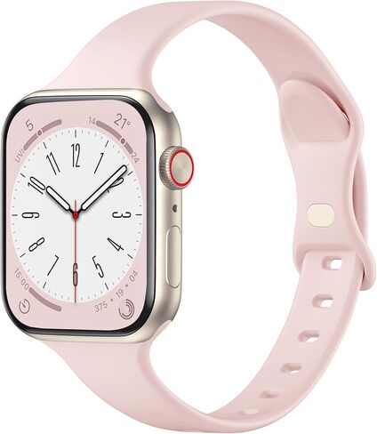 أحزمة WJK رفيعة متوافقة مع أحزمة ساعة Apple للنساء 40 مم 38 مم 41 مم 42 مم 44 مم 45 مم، أشرطة سيليكون لسلسلة IWatch 9/8/7/6/5/4/3/2/1 in Kuwait