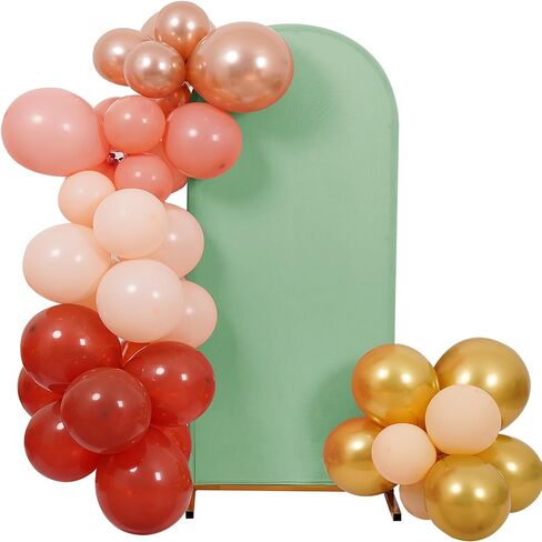 Peomeise 7.2FT غطاء قوس الزفاف، حكيم الأخضر قوس خلفية غطاء بسط دنة خلفية حامل يغطي لعيد ميلاد حفل مأدبة الديكور in Kuwait