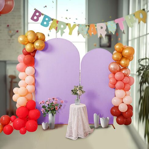 Peomeise 7.2FT غطاء قوس الزفاف، حكيم الأخضر قوس خلفية غطاء بسط دنة خلفية حامل يغطي لعيد ميلاد حفل مأدبة الديكور in Kuwait