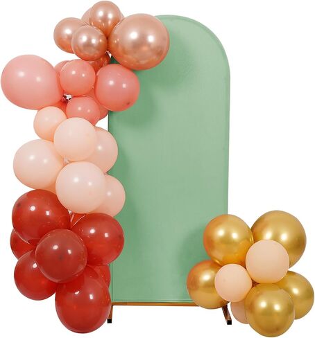 Peomeise 7.2FT غطاء قوس الزفاف، حكيم الأخضر قوس خلفية غطاء بسط دنة خلفية حامل يغطي لعيد ميلاد حفل مأدبة الديكور in Kuwait