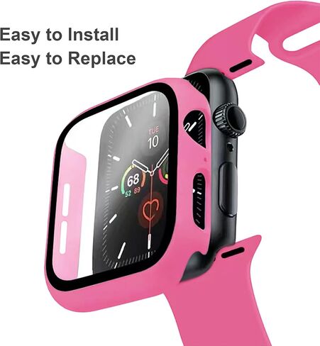 Silicone Sport Band and PC Case with Screen Protector for Apple Watch in Kuwait