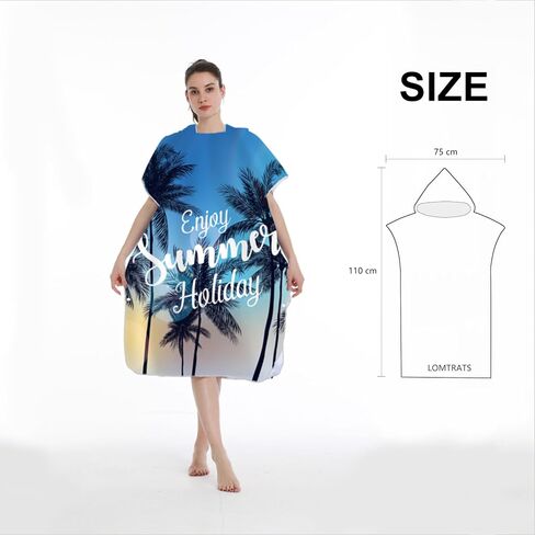 Quick Dry Surf Poncho Changing Towel Robe Hoodie for Adults Men Women,Microfiber Swimming Beach Surfing Diving Home Hot Springs Bathing Parka in Saudi Arabia