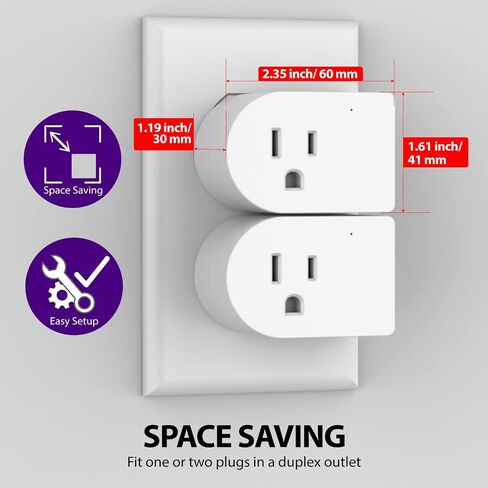Fosmon Grounded Outlet Switch, ON/Off Switch (3 Pack), 3 Prong Plug in Electrical Switch, 245J Single Port Electric Switch Adapter Surge Protector, Power Switch Outlet Extender, White, ETL Listed in Kuwait
