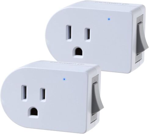 Fosmon Grounded Outlet Switch, ON/Off Switch (3 Pack), 3 Prong Plug in Electrical Switch, 245J Single Port Electric Switch Adapter Surge Protector, Power Switch Outlet Extender, White, ETL Listed in Kuwait