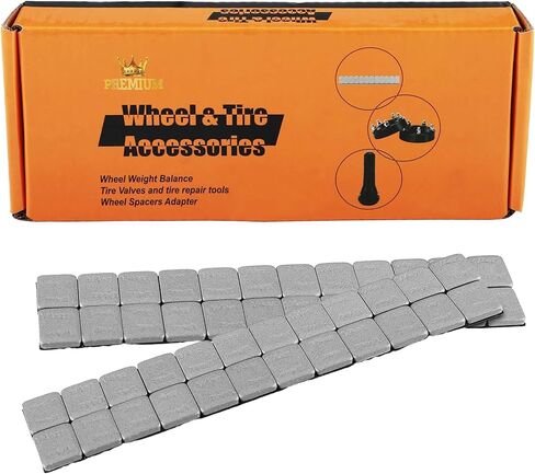 أوزان العجلات اللاصقة 1/2 أونصة، رمادية أوزان العجلات اللاصقة 1/2 أونصة، صندوق مكون من 18 شريطًا، 8 شرائح لكل شريط (72 أونصة/عبوة) in Kuwait