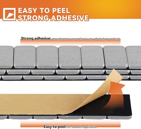 أوزان العجلات اللاصقة 1/2 أونصة، رمادية أوزان العجلات اللاصقة 1/2 أونصة، صندوق مكون من 18 شريطًا، 8 شرائح لكل شريط (72 أونصة/عبوة) in Kuwait