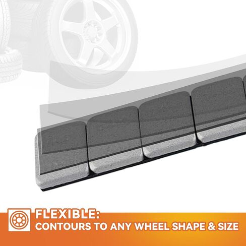 أوزان العجلات اللاصقة 1/2 أونصة، رمادية أوزان العجلات اللاصقة 1/2 أونصة، صندوق مكون من 18 شريطًا، 8 شرائح لكل شريط (72 أونصة/عبوة) in Kuwait