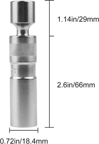 BELEY 14mm / 16mm 3/8 inch Magnetic Swivel Drive 12 Point Spark Plug Wobble Socket Compatible with BMW in Saudi Arabia