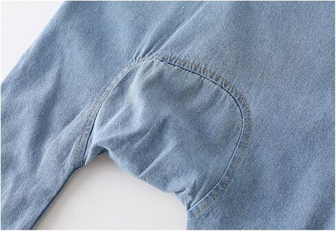 Infant Baby Boys Girl Clothes Denim Romper Cartoon Print Long Sleeve Bodysuit Jumpsuit One Piece Jeans in Kuwait