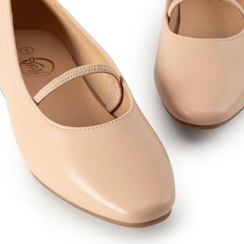 Trary Flats for Women, Mary Jane Shoes for Women, Ballet Flats for Women, Women's Flats, Closed Toe Flats Shoes Women, Elastic Straps Flats Shoes for Women in Kuwait