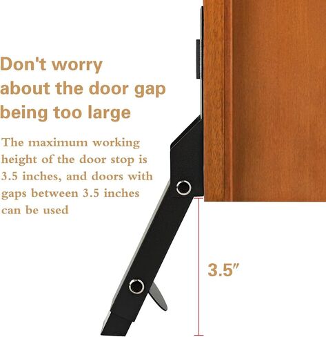 Door Stoppers, Kick Down Door Stop, Door Stopper for Bottom of Door, Suitable for Doors with a Gap Up to 3.5 Inches, Door Holder to Keep Door Open in Saudi Arabia