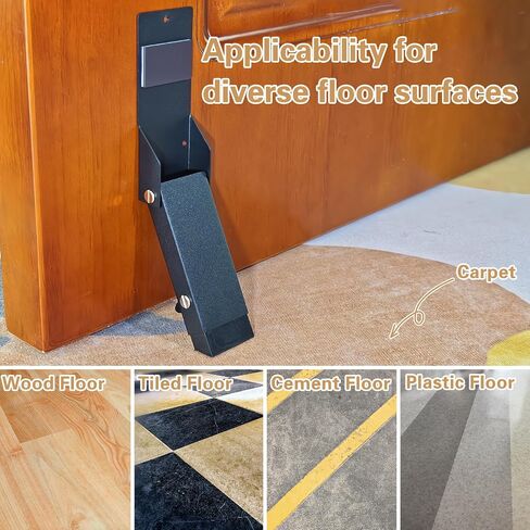 Door Stoppers, Kick Down Door Stop, Door Stopper for Bottom of Door, Suitable for Doors with a Gap Up to 3.5 Inches, Door Holder to Keep Door Open in Saudi Arabia