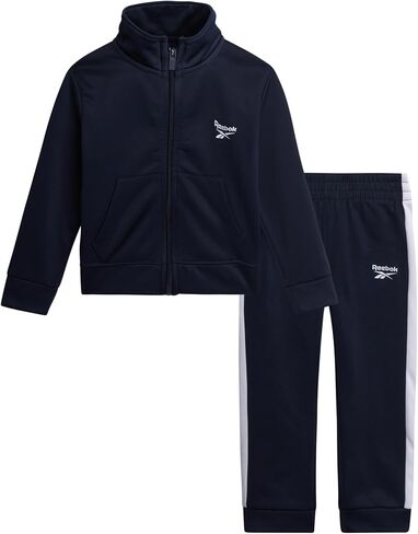 Reebok Baby Boys' Jogger Set - 2 Piece Full Zip Tricot Playwear Tracksuit (Size: 12M-7) in Saudi Arabia