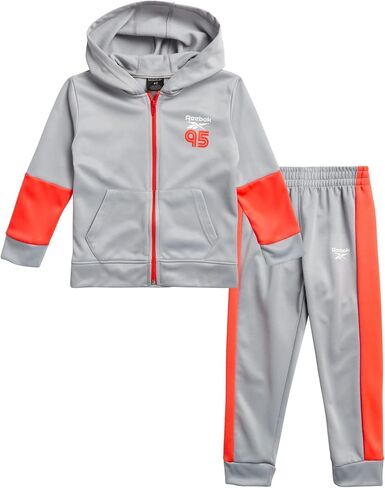 Reebok Baby Boys' Jogger Set - 2 Piece Full Zip Tricot Playwear Tracksuit (Size: 12M-7) in Saudi Arabia