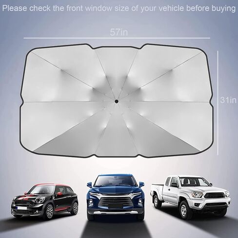 egghat Car Windshield Sun Shade Umbrella-Foldable Umbrella Car Shade Front Windshield Cover Block UV Ray and Keep Vehicle Cool in Saudi Arabia
