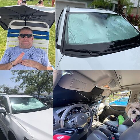 egghat Car Windshield Sun Shade Umbrella-Foldable Umbrella Car Shade Front Windshield Cover Block UV Ray and Keep Vehicle Cool in Saudi Arabia