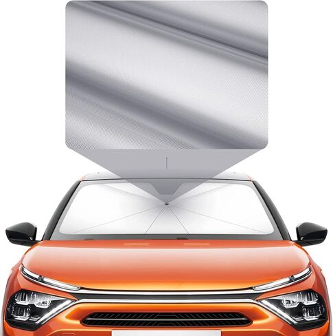 egghat Car Windshield Sun Shade Umbrella-Foldable Umbrella Car Shade Front Windshield Cover Block UV Ray and Keep Vehicle Cool in Saudi Arabia