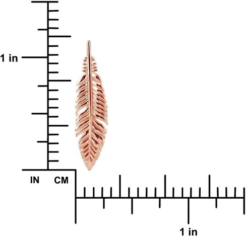 Sterling Silver Small Feather Pendant Necklace, 18" in Kuwait