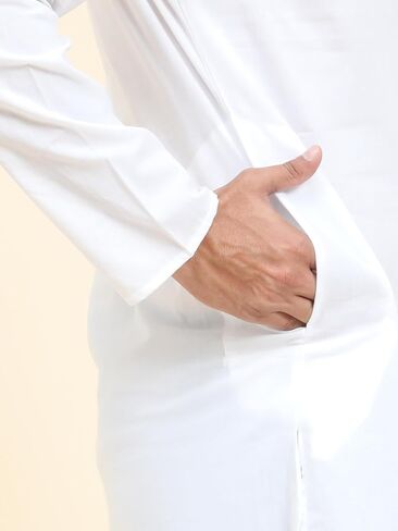 SKAVIJ Men Cotton Casual Solid Long Kurta (XX-Large, Turquoise) in Kuwait