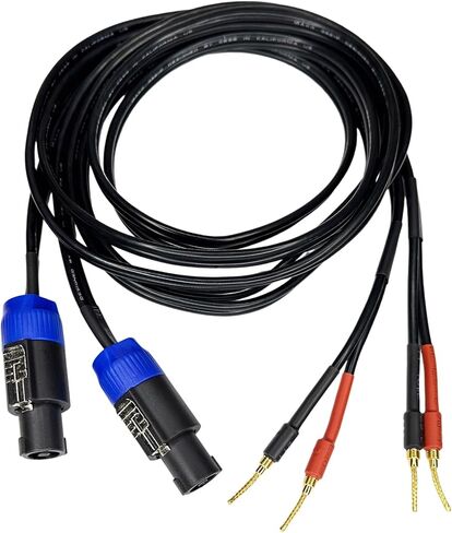 CESS-276-6f Braided-Type Pin Banana Plug to Speakon Speaker Cable, Secure Contact with Spring Clips, Super Soft Silicone 12 Gauge Wires (6 Feet) in Kuwait