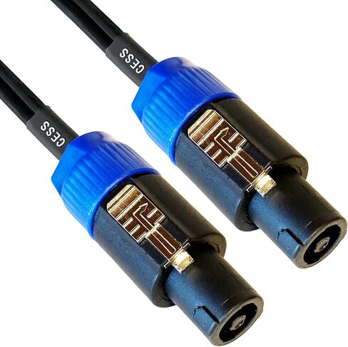 CESS-276-6f Braided-Type Pin Banana Plug to Speakon Speaker Cable, Secure Contact with Spring Clips, Super Soft Silicone 12 Gauge Wires (6 Feet) in Kuwait