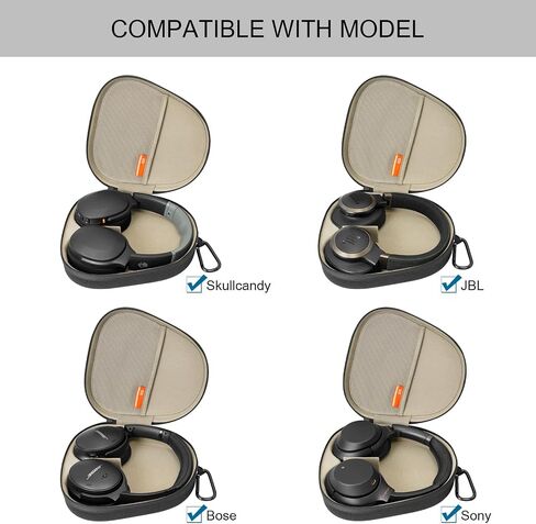 حافظة صلبة لسماعات الرأس لسماعات الرأس Skullcandy Crusher Evo، Crusher ANC 2، Hesh Evo، Hesh 3 اللاسلكية، حقيبة غطاء لحمل السفر، حقيبة حماية للتخزين مع كابل in Saudi Arabia