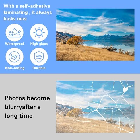 Prasacco 50 Sheets Self Adhesive Laminating Sheets, 6.3x4.3inch Self Seal Laminating Pouches No Laminating Machine Needed Clear Laminating Sheets for Photos Index Cards Documents in Saudi Arabia