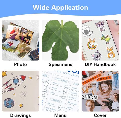 Prasacco 50 Sheets Self Adhesive Laminating Sheets, 6.3x4.3inch Self Seal Laminating Pouches No Laminating Machine Needed Clear Laminating Sheets for Photos Index Cards Documents in Saudi Arabia