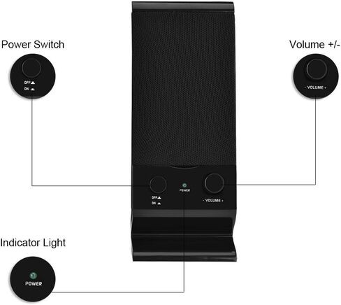 SOONHUA مكبر صوت صغير محمول USB 2.0 Bass مضخم صوت للهاتف المحمول والكمبيوتر المحمول in Kuwait