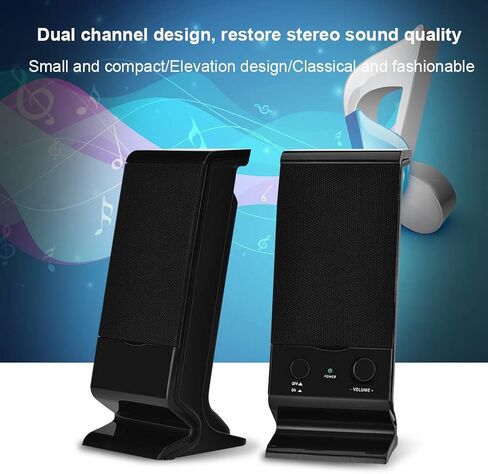 SOONHUA مكبر صوت صغير محمول USB 2.0 Bass مضخم صوت للهاتف المحمول والكمبيوتر المحمول in Kuwait