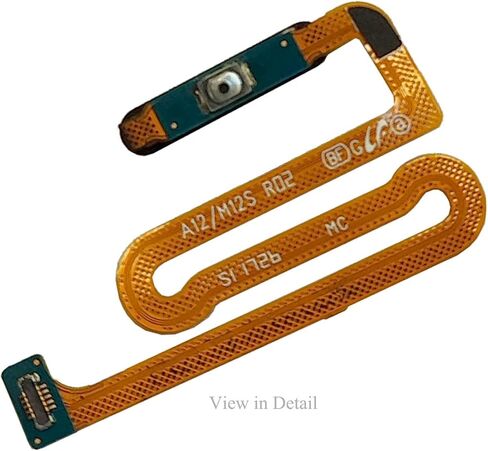 قطع غيار زر الطاقة A12، قطع غيار كابل مرن لزر الصفحة الرئيسية لمستشعر بصمات الأصابع A12 لهاتف Samsung Galaxy a12 A125U A125F [M12S] 6.5 بوصة (أسود) in Kuwait