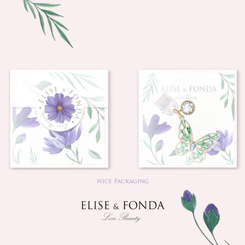 ELISE & FONDA TP333 Type-C USB Charging Port Anti Dust Plug Little Crystal Butterfly Cell Phone Charm for Samsung/Huawei/OnePlus/Xiaomi/oppo Android Phones (Green) in Saudi Arabia